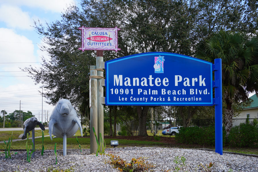 View of the Manatee Park in Lee County, Florida, next to the Florida Power and Light power plant. Fort Myers, Florida, January 20, 2020. 