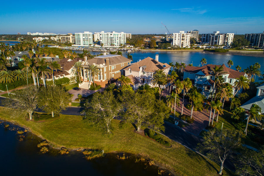 Aerial image of luxury homes neighborhood Belleview Florida. Photo credit ShutterStock.com, licensed.