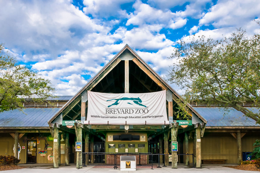 Brevard Zoo, a 75 acre facility located in Melbourne, Florida. The zoo is home to more than 900 animals. The zoo is about 10 miles north on Interstate 95 from West Melbourne, Florida.