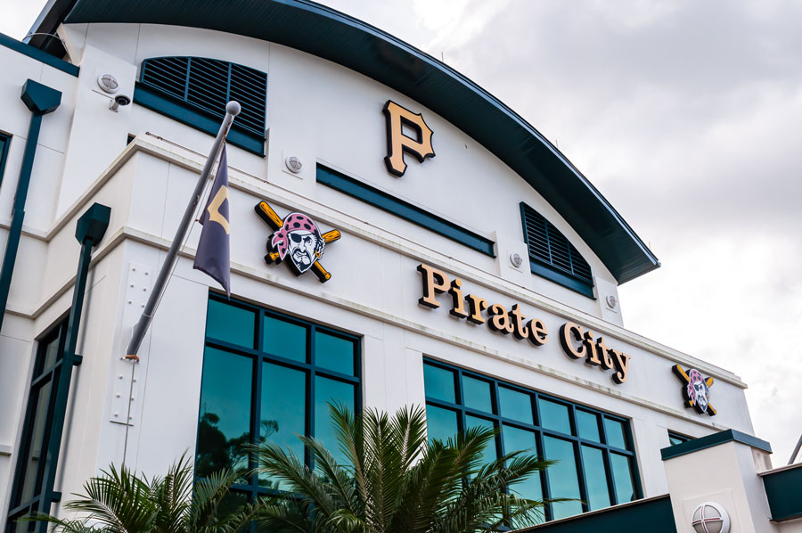 The spring training offices of the Pittsburgh Pirates on a fall day. Bradenton, Florida, November 19, 2019. 