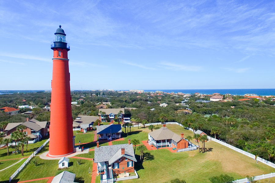 Ponce de Leon Lighthouse, just north of Cape Canaveral, Florida. 