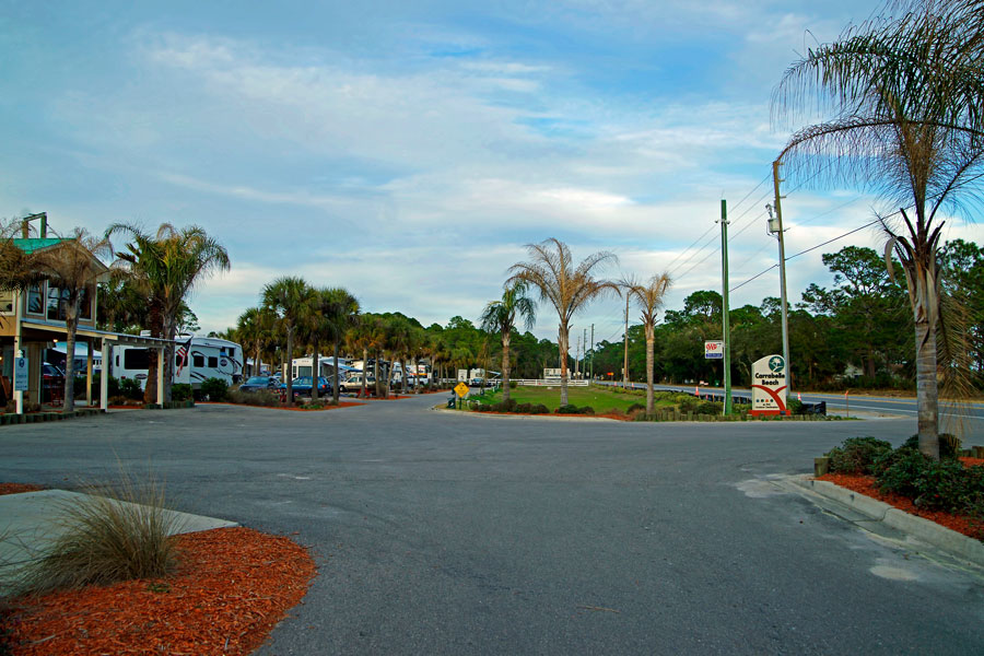 A view of Carrabelle RV resort in Carrabelle, Florida in February 2014.  Editorial credit: Fsendek / Shutterstock.com, licensed.