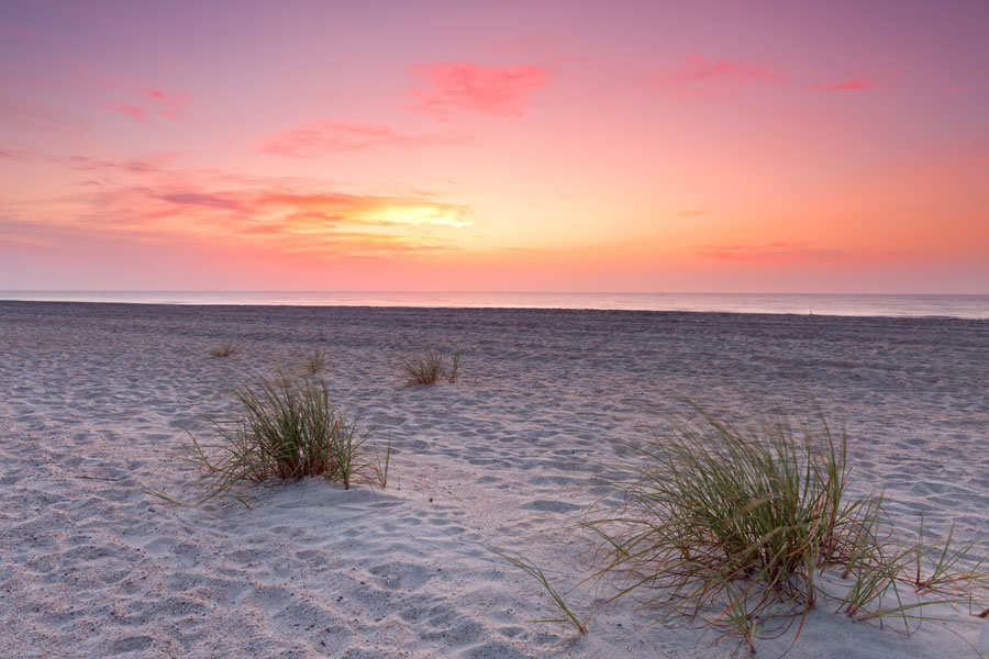 A beautiful Sunset over Florida's coastline in Fernandina Beach, Florida.