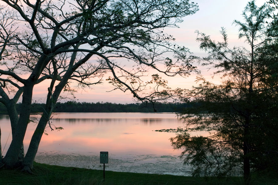 Inside Secret Lake Park at sunset located on Triplet Lake Drive in Casselberry Florida. Photo credit ShutterStock.com, licensed.