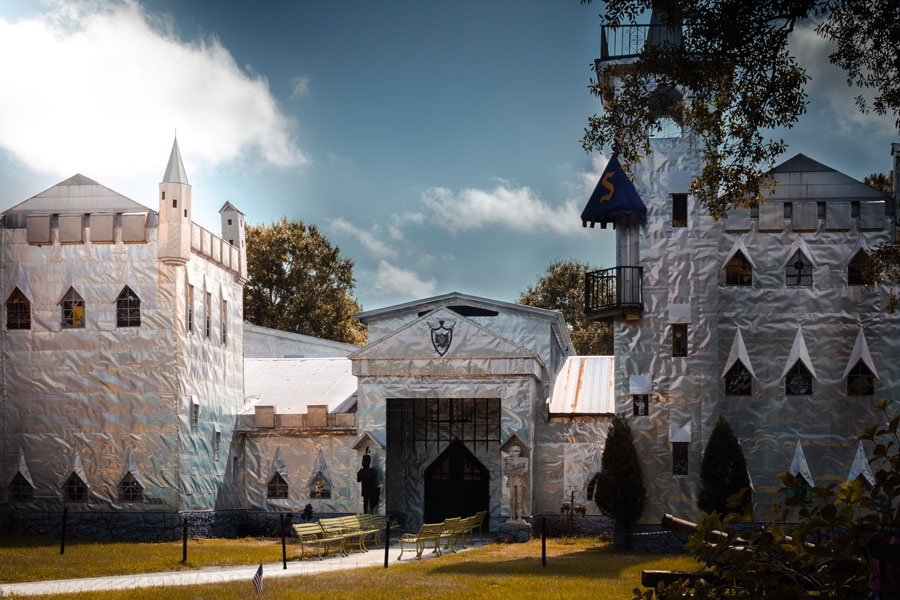 The artist himself gives tours of his aluminum castle and collection of art made from recycled items at Solomon's Castle in nearby Ona, Florida. May 25, 2019. Editorial credit: Luis Andres Ojeda Havas / Shutterstock.com