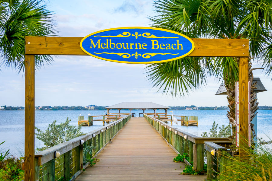 Historic Melbourne Beach Pier on the Indian River. Photo credit ShutterStock.com, licensed.