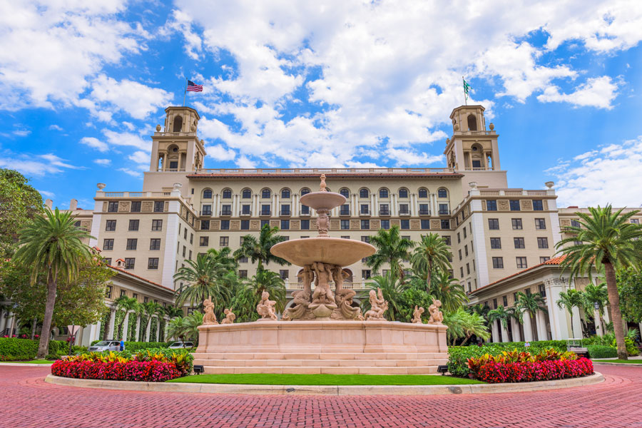 The exterior of the Breakers Hotel in Palm Beach. The hotel dates from 1925. File photo: Sean Pavone, Shutterstock.com, licensed.