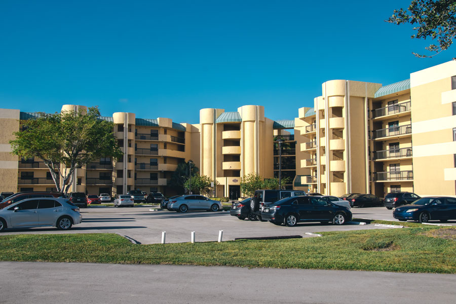 A modern condo building in Lauderhill, available for sale or rent. September 26, 2019. 