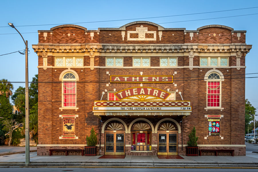 Athens Theatre a historic brick building in downtown Deland.