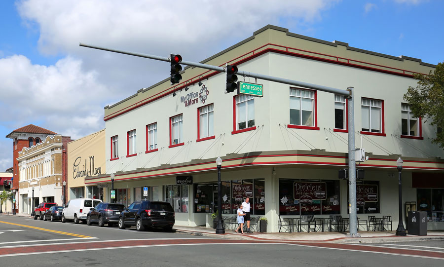 At the corner of East Main Street and Tennessee Avenue in downtown Lakeland, steps away from Mirror Lake as seen on October 5, 2018. 