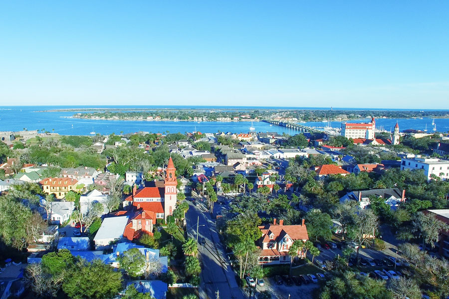 Saint Augustine between North East and Central East Florida