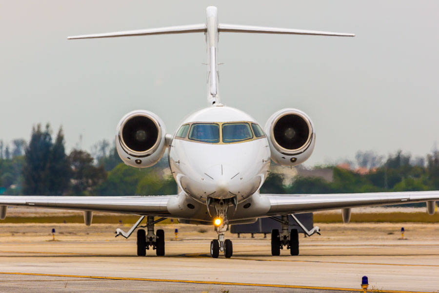 Bombardier 300 is mid sized corporate jet capable of transcontinental nonstop flights. 