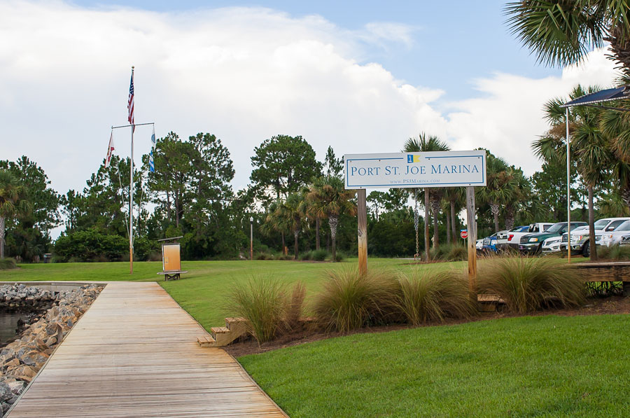 The Port St. Joe Marina in  Port St. Joe, Florida in July 2017. 