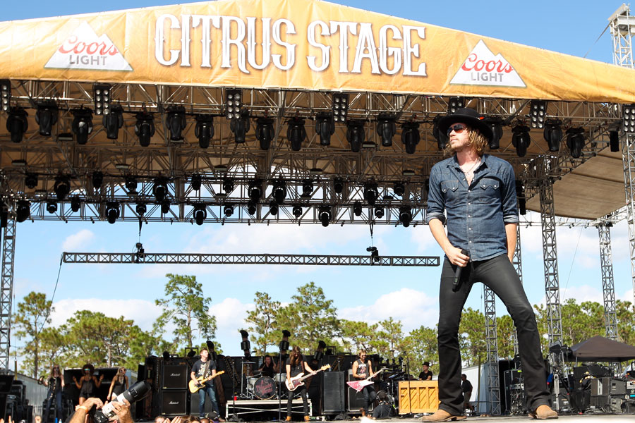 Michael Hobby of A Thousand Horses performs at the CountryFlo Music and Camping Festival on November 5, 2016 in Lake Wales, Florida.