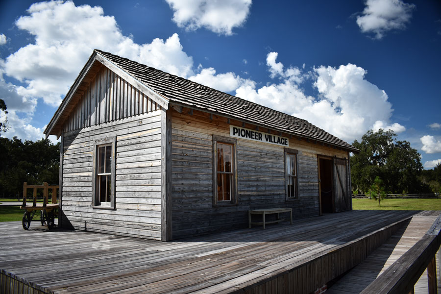 Old fashioned train depot. 