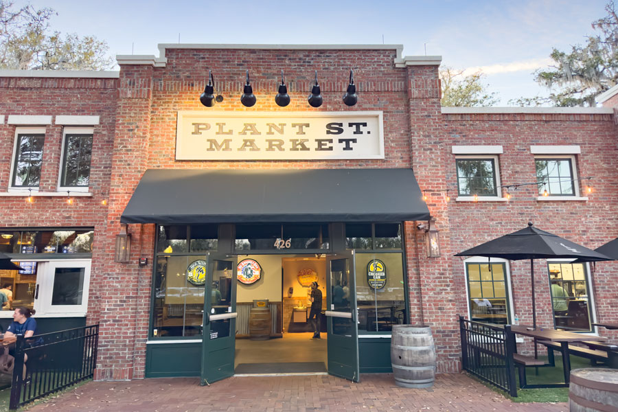 Plant Street Market, a popular indoor market located in historic downtown Winter Garden, Florida.